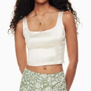 Aritzia Wilfred Shine Bustier Satin Corset